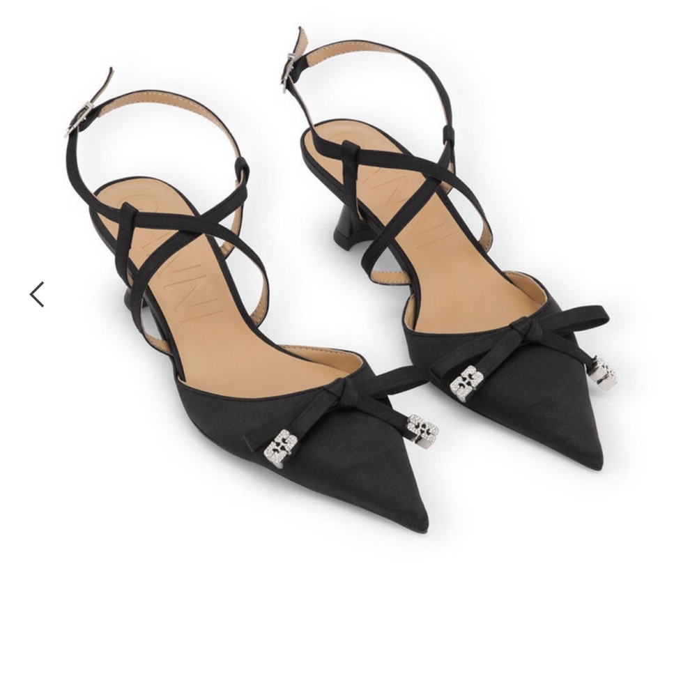 GANNI satin butterfly pump